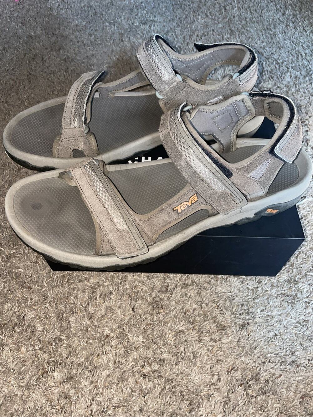 Teva Hudson Bungee Cord Men's Sandals Size 13 Brown Tan Suede